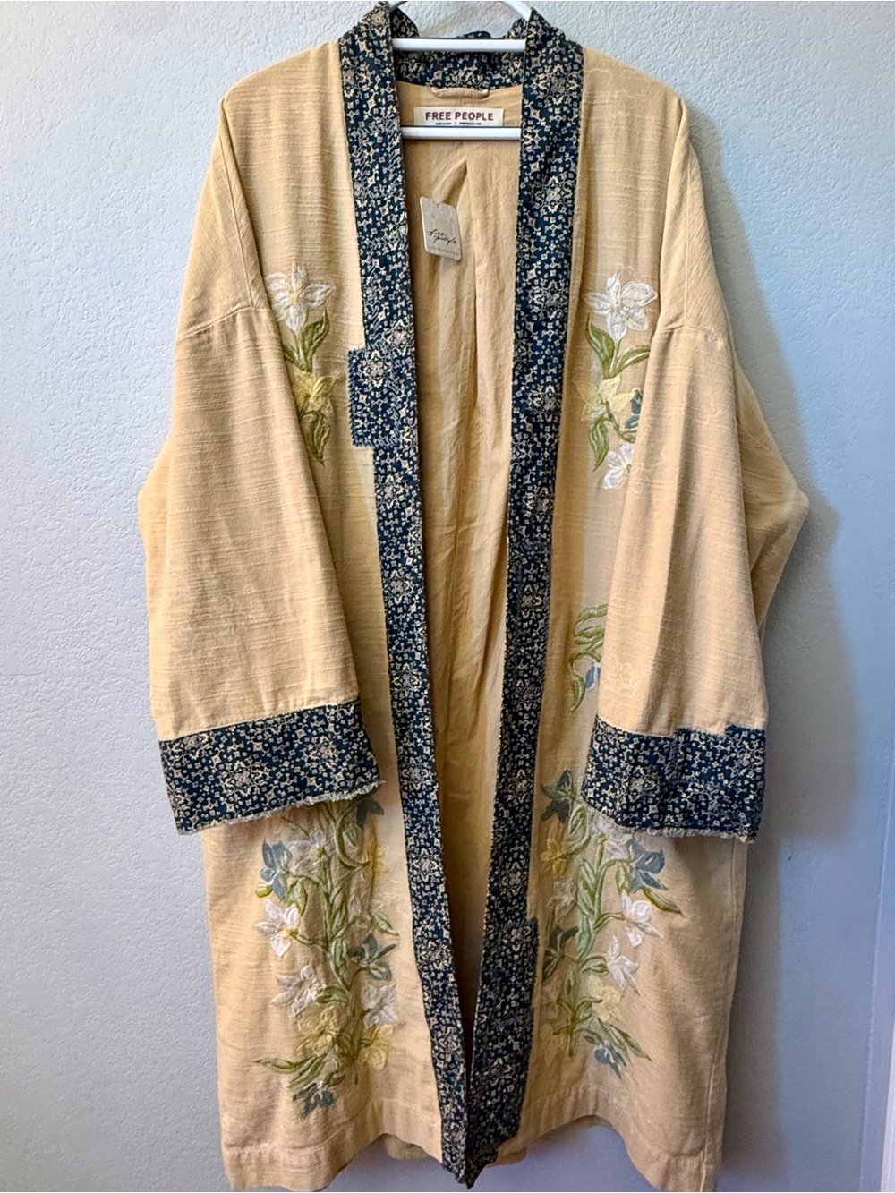 Free People Henlow Embroidered Duster Jacket